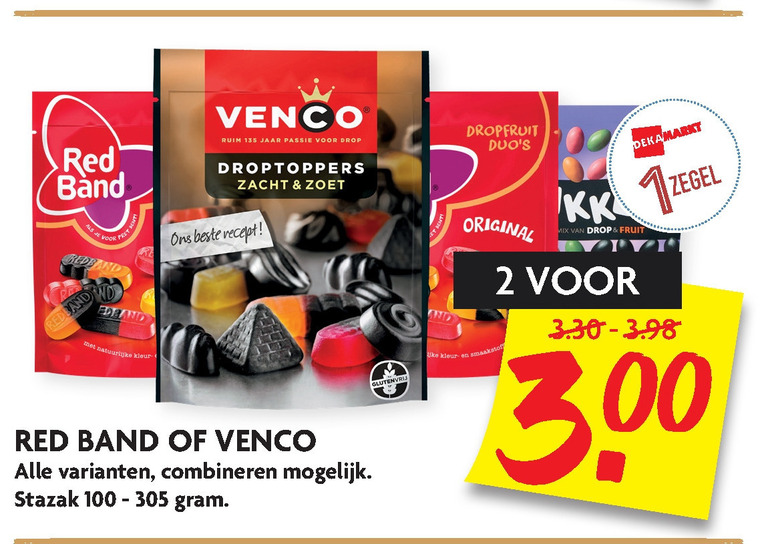 Venco   snoep, drop folder aanbieding bij  Dekamarkt - details