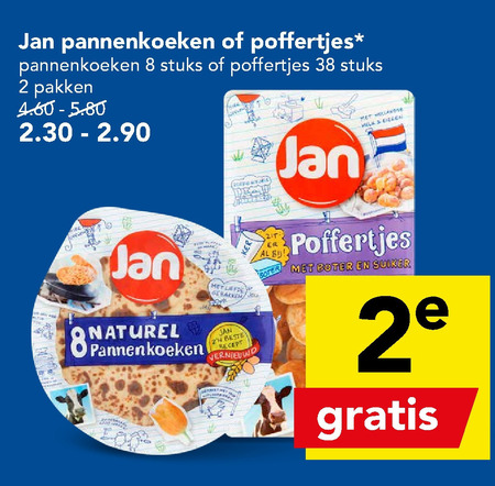 Jan   pannenkoek, poffertjes folder aanbieding bij  Deen - details