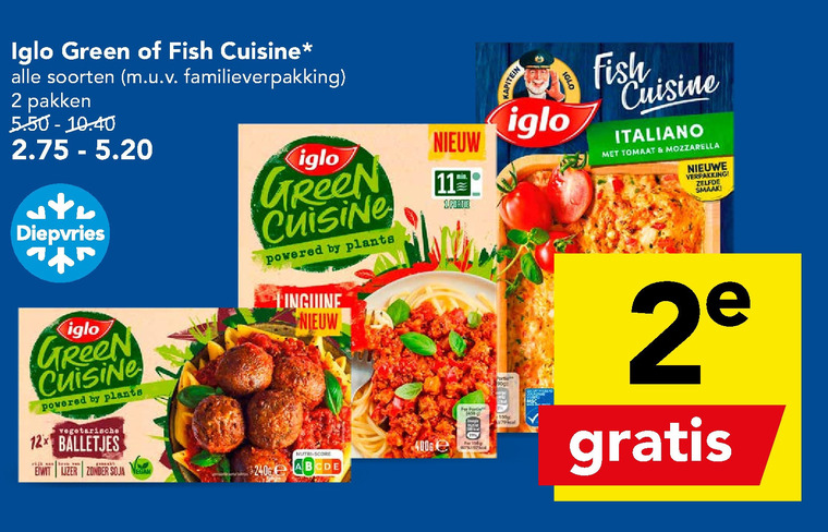 Iglo   diepvriesmaaltijd, diepvriesgroente folder aanbieding bij  Deen - details