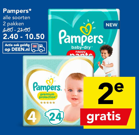 Pampers   luierbroekjes, luiers folder aanbieding bij  Deen - details