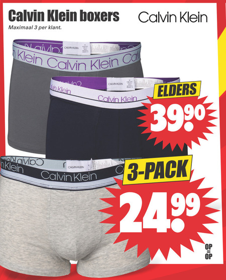 Vergelding tekort mogelijkheid Calvin Klein heren boxershort folder aanbieding bij Dirk - details