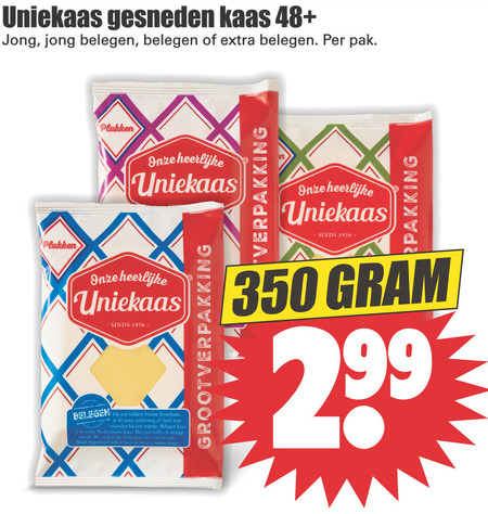 Uniekaas   kaasplakken folder aanbieding bij  Dirk - details