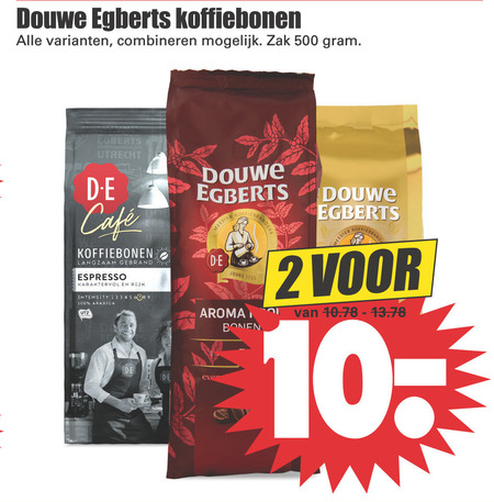 Douwe Egberts   koffiebonen folder aanbieding bij  Dirk - details