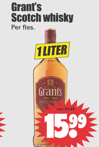 Grants   whisky folder aanbieding bij  Dirk - details