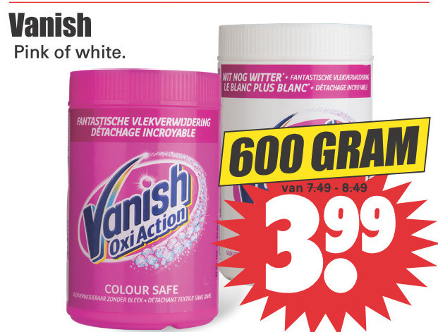 Vanish   vlekkenverwijderaar folder aanbieding bij  Dirk - details