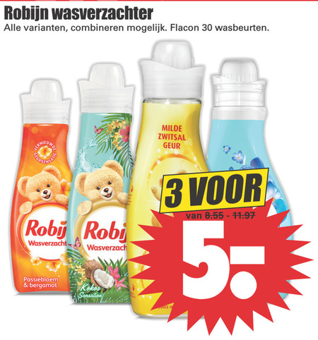 Robijn   wasverzachter folder aanbieding bij  Dirk - details