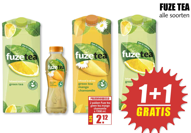 Fuze Tea   ice tea folder aanbieding bij  MCD Supermarkt Basis - details