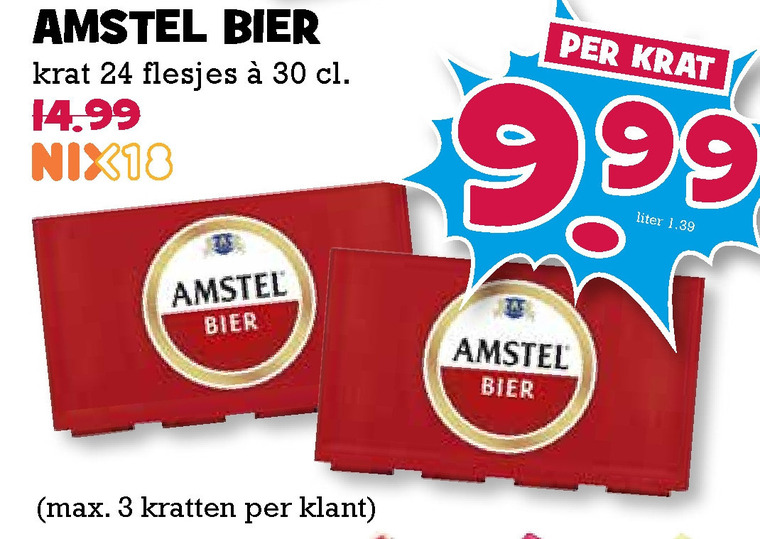 Amstel   krat bier folder aanbieding bij  Boons Markt - details