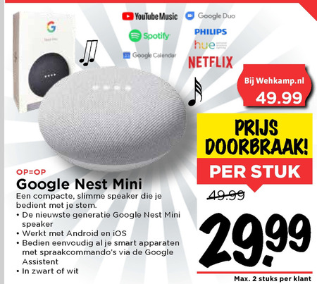 Google   media streamer folder aanbieding bij  Vomar - details