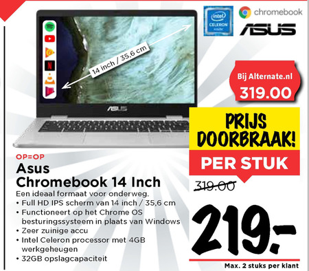 Asus   notebook folder aanbieding bij  Vomar - details