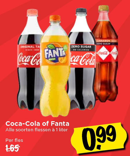 Fanta   frisdrank, cola folder aanbieding bij  Vomar - details