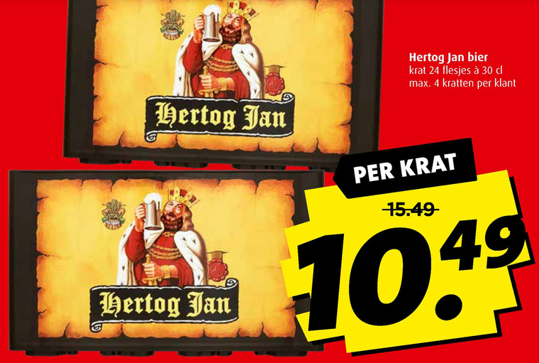 Hertog Jan   krat bier folder aanbieding bij  Boni - details