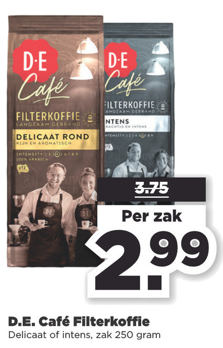 Douwe Egberts   koffie folder aanbieding bij  Plus - details