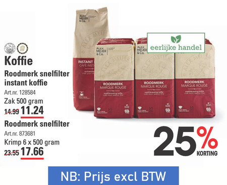 Alex Meijer   koffie, oploskoffie folder aanbieding bij  Sligro - details