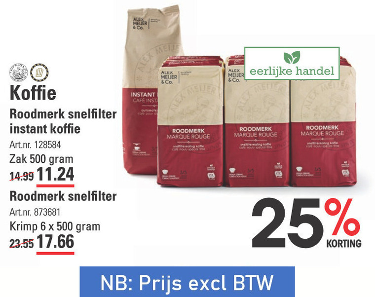 Alex Meijer   koffie, oploskoffie folder aanbieding bij  Sligro - details