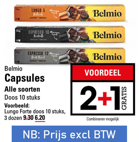 Belmio   koffiecups folder aanbieding bij  Sligro - details