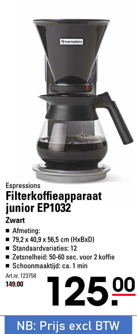 Espressions   koffiezetapparaat folder aanbieding bij  Sligro - details