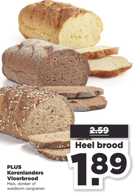 Korenlanders   brood folder aanbieding bij  Plus - details