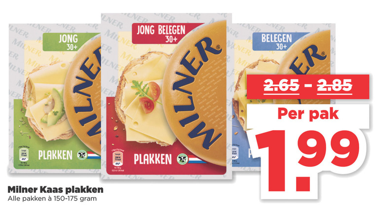 Milner   kaasplakken folder aanbieding bij  Plus - details