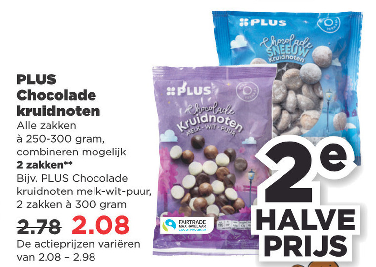 Plus Huismerk   chocolade kruidnoten folder aanbieding bij  Plus - details