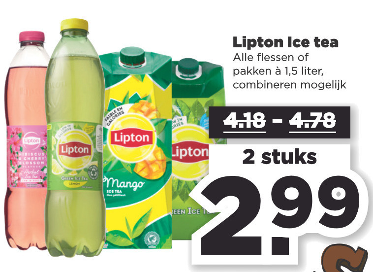 Lipton   ice tea folder aanbieding bij  Plus - details