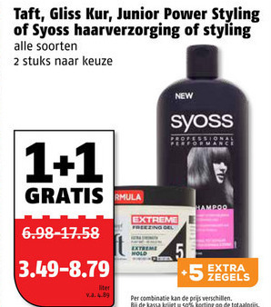 Syoss   haarverzorging folder aanbieding bij  Poiesz - details