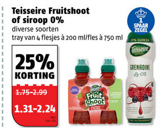 Teisseire   fruitdrank, limonadesiroop folder aanbieding bij  Poiesz - details