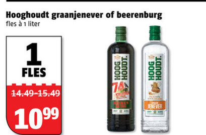 Hooghoudt   berenburg, jenever folder aanbieding bij  Poiesz - details