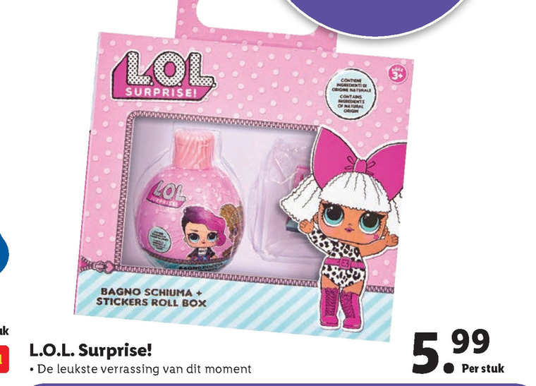 L.O.L. Surprise   poppetjes folder aanbieding bij  Lidl - details