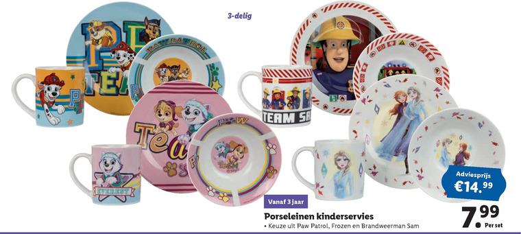 Paw Patrol   kinderservies folder aanbieding bij  Lidl - details