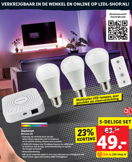 SilverCrest   smart ledlamp folder aanbieding bij  Lidl - details