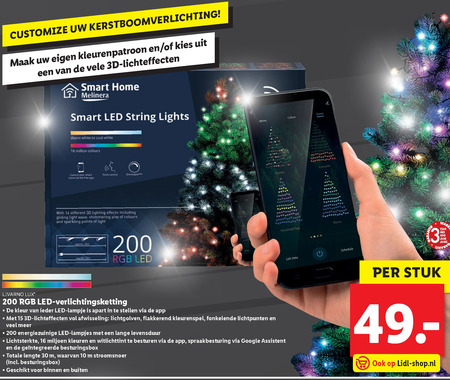 SilverCrest   kerstboomverlichting folder aanbieding bij  Lidl - details