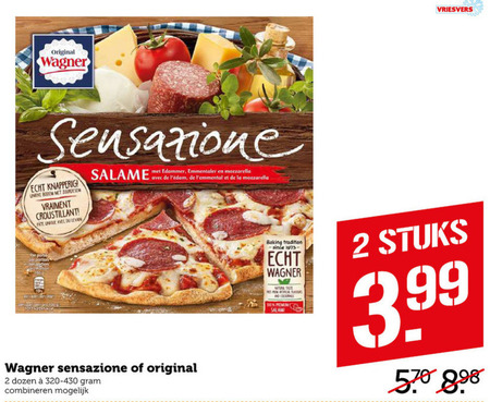 Wagner   diepvriespizza folder aanbieding bij  Coop - details