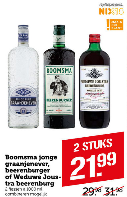 Boomsma   jenever, berenburg folder aanbieding bij  Coop - details