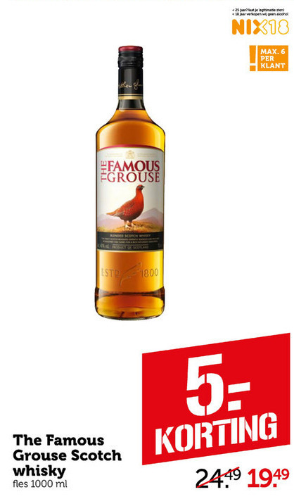 Famous Grouse   whisky folder aanbieding bij  Coop - details