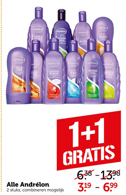 Andrelon   conditioner, shampoo folder aanbieding bij  Coop - details