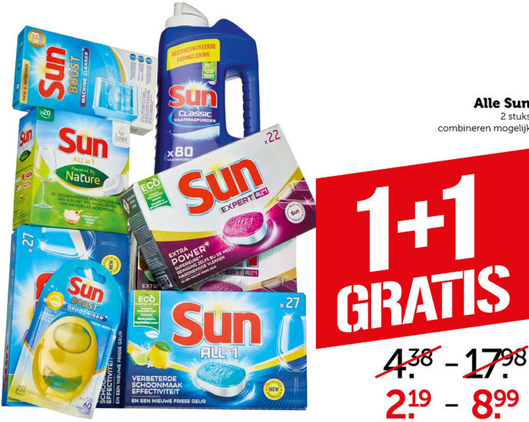 Sun   spoelglans, vaatwasmiddel folder aanbieding bij  Coop - details