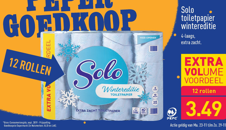 Solo   toiletpapier folder aanbieding bij  Aldi - details