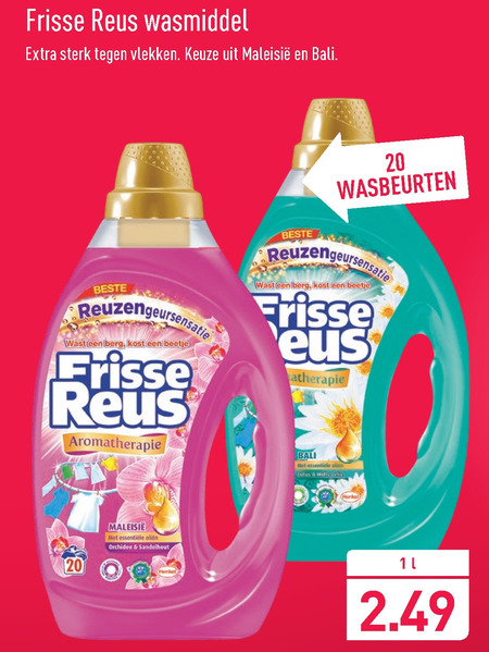 Frisse Reus   wasmiddel folder aanbieding bij  Aldi - details