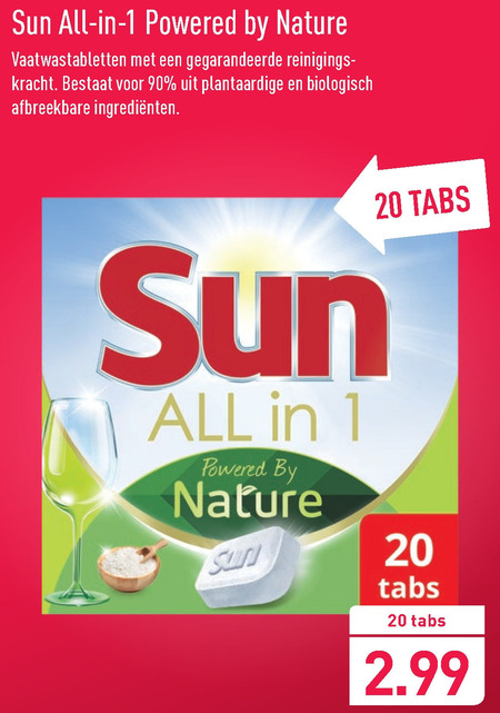 Sun   vaatwasmiddel folder aanbieding bij  Aldi - details