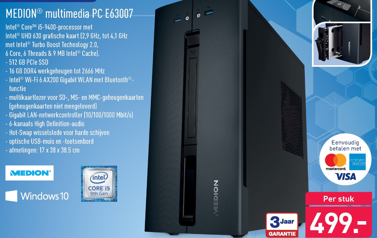 Medion   pc systeem folder aanbieding bij  Aldi - details