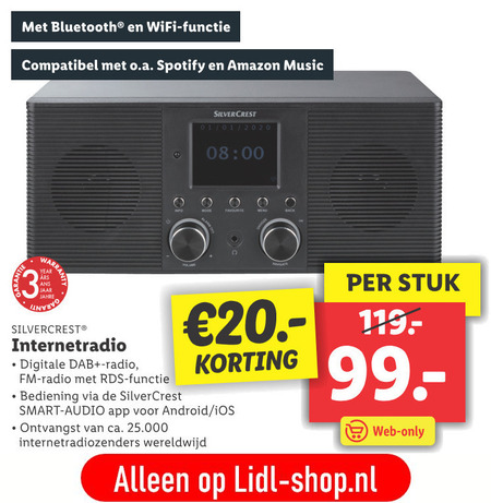 SilverCrest   internet radio, dab radio folder aanbieding bij  Lidl - details