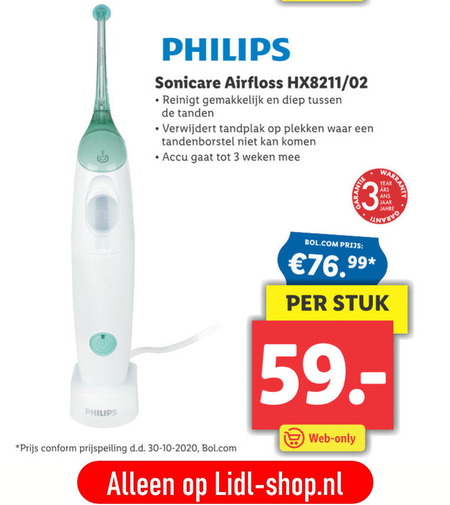 Philips   tandenflosapparaat folder aanbieding bij  Lidl - details