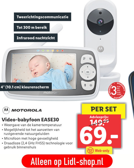 Motorola   babyfoon met camera folder aanbieding bij  Lidl - details