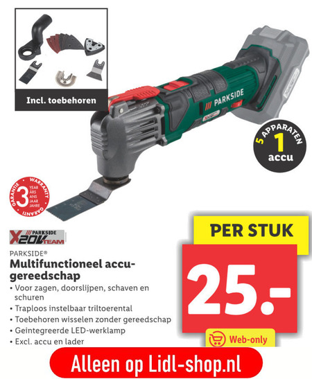 Parkside   schuurmachine folder aanbieding bij  Lidl - details