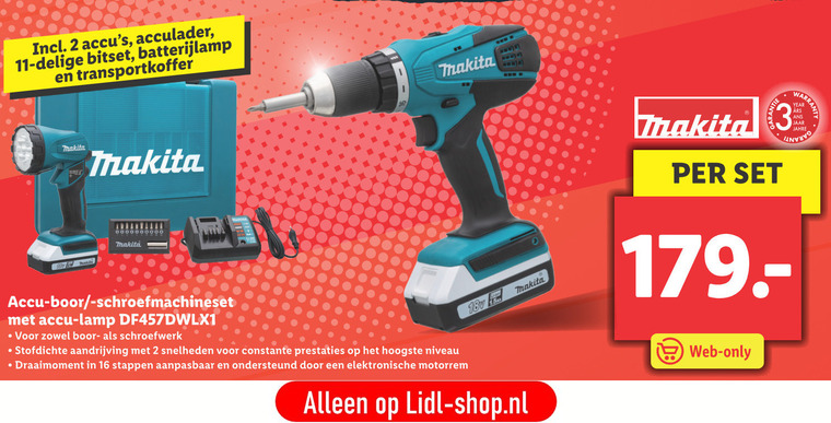 stromen Concessie vergeten Makita accuboormachine folder aanbieding bij Lidl - details