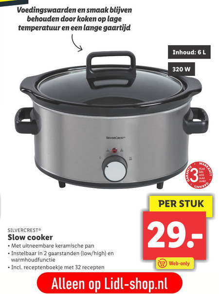 SilverCrest   slowcooker folder aanbieding bij  Lidl - details