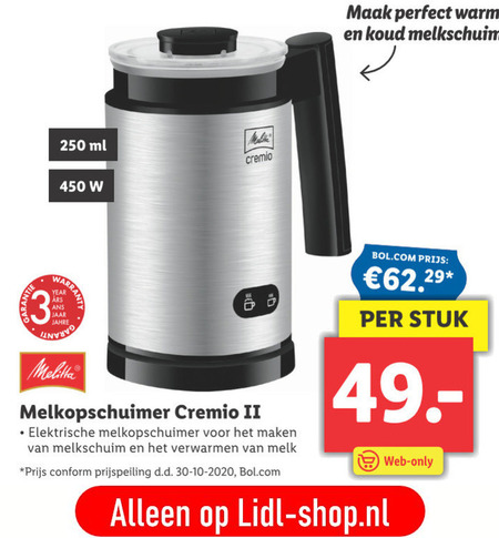 Melitta   melkopschuimer folder aanbieding bij  Lidl - details