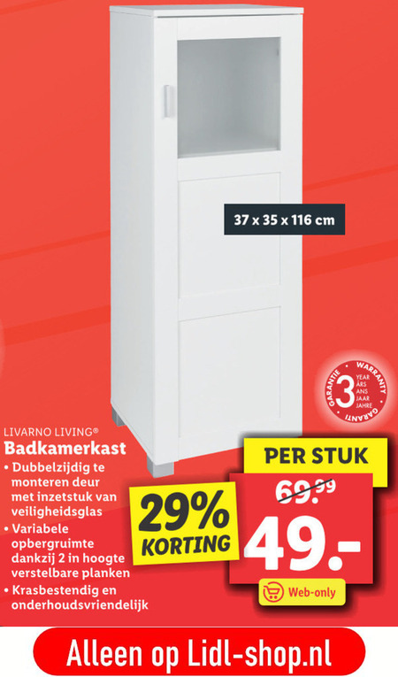 Livarno   badkamerkast folder aanbieding bij  Lidl - details