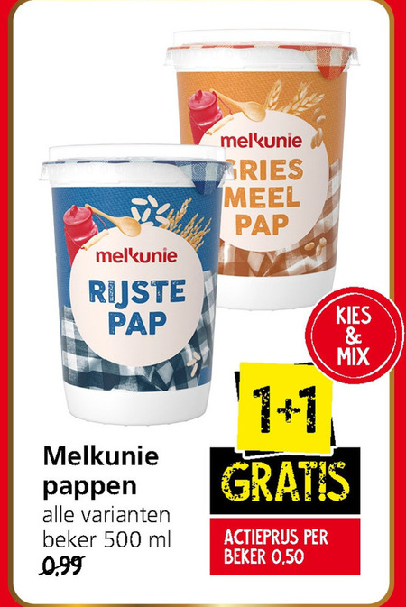 Melkunie   pap folder aanbieding bij  Jan Linders - details